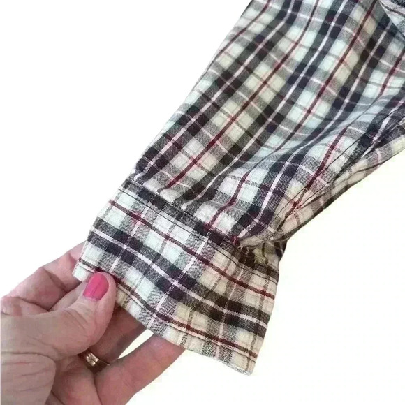 Men's Eddie Bauer Long Sleeve 100% Cotton Size Large L Tall Ultra Long Flannel - Picture 5 of 10